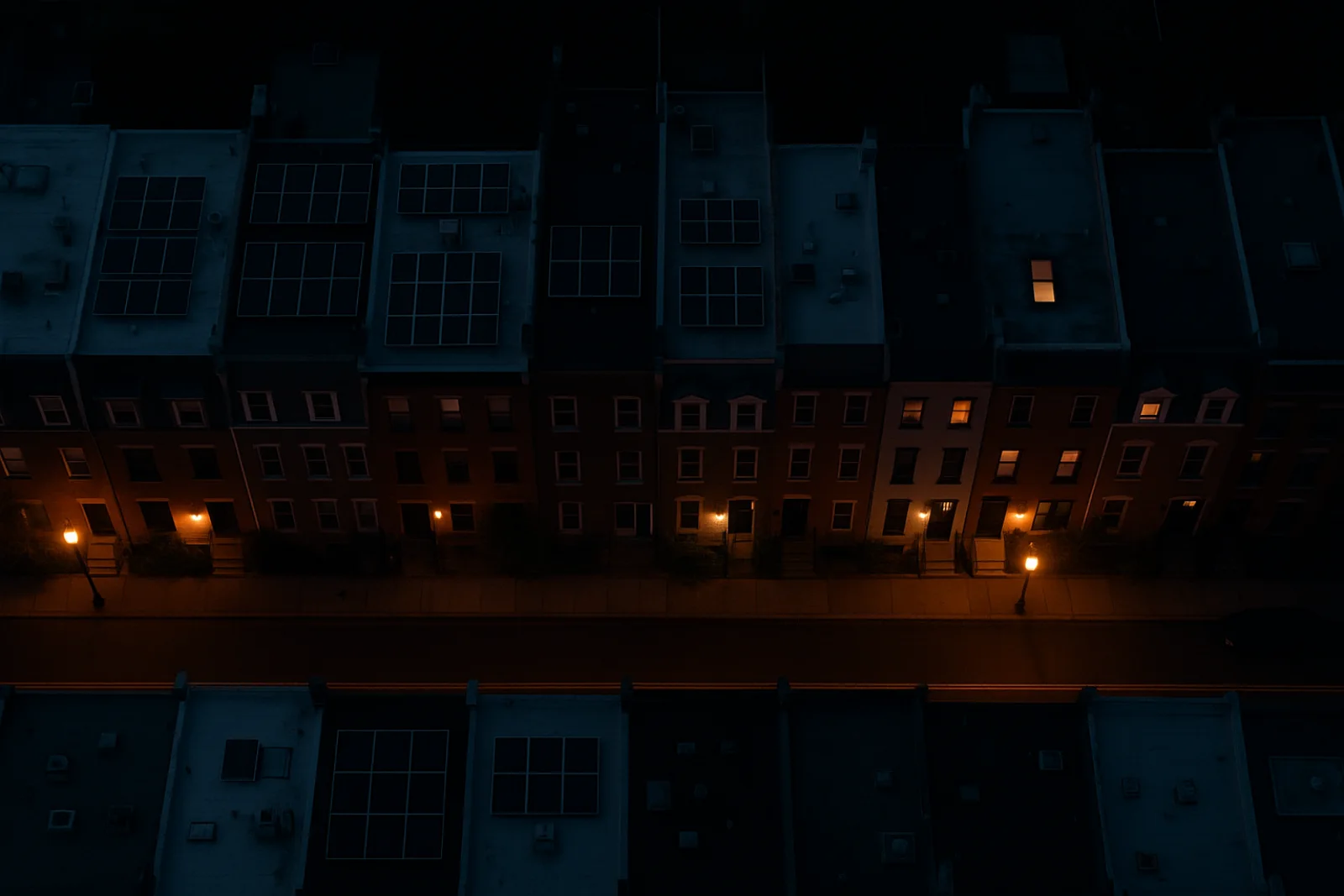 DC rooftops from above